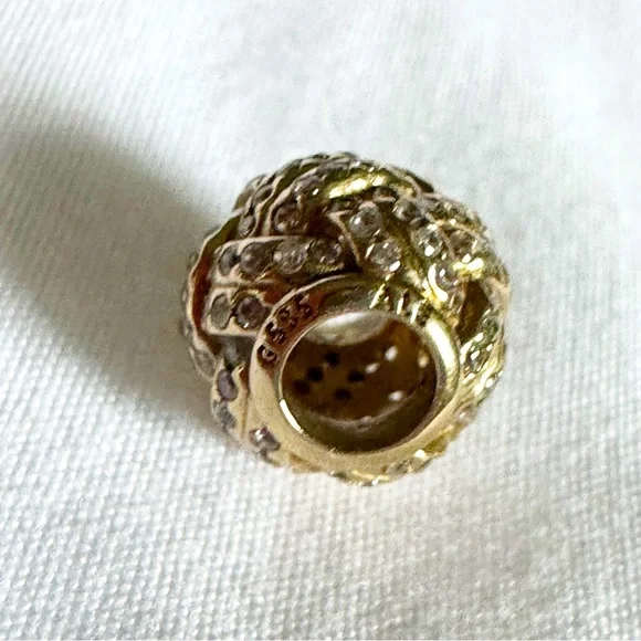 Rare Retired PANDORA Solid 14K Gold 585 Sparkling Love Knot Charm # 7509…